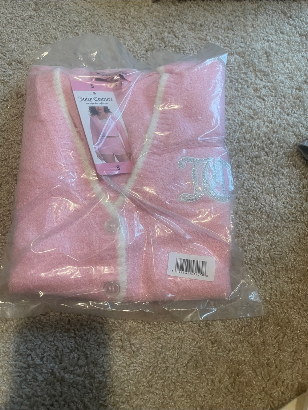 Cozy Pink Plush Cropped Cardigan & Shorts Lounge Set - Picture 2 of 3